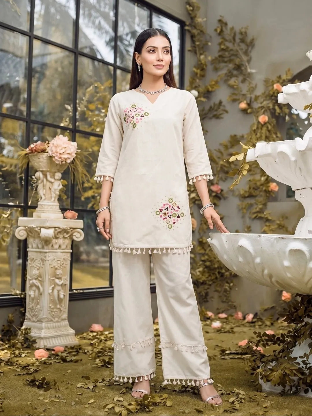 Cotton Cord Set - Solid Pants